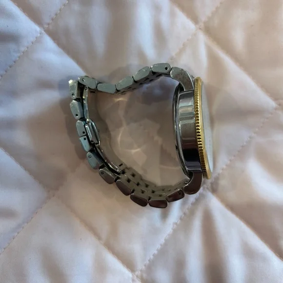 Michele Gold and Silver Chronograph Watch - Picture 8 of 8